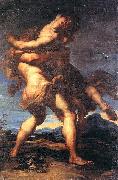 FERRARI, Defendente Hercules and Antaeus oil painting on canvas